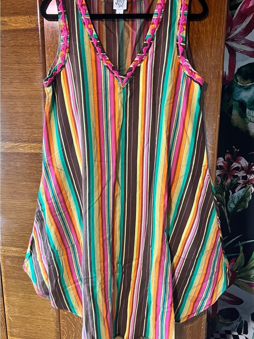 Ivy Jane Bright Multicolor Striped Sleeveless Tunic/Dress